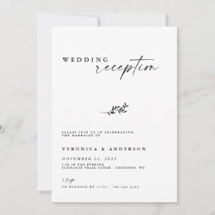 Invitación de Foto de Boda de Recepción de Fuga Mi