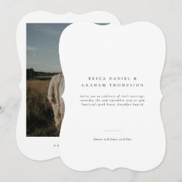 Invitación de foto de boda formal clásica