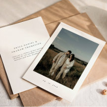 Invitación de foto de boda formal clásica