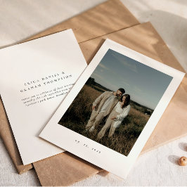 Invitación de foto de boda formal clásica