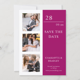 Invitación de Foto de Boda Moderna para Guardar la