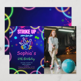 Invitación de foto de bolos STRIKE UP
