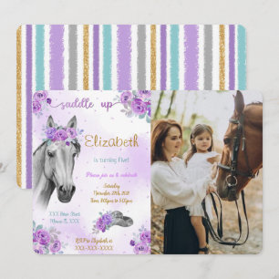 Invitación de foto de caballo