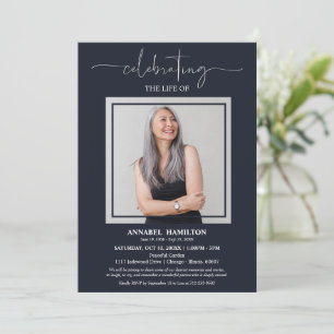 Invitación de Foto de Celebración de Vida Memorial