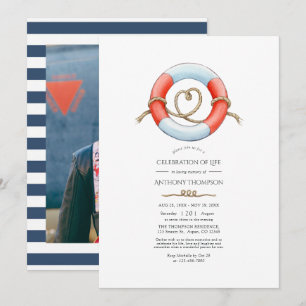 Invitación de foto de celebración de vida náutica