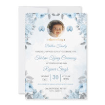 Invitación de foto de ceremonia de atar turbante