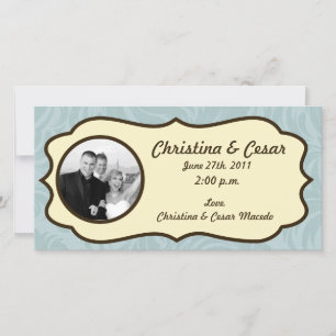 invitación de foto de compromiso 4x8 Te mostache a