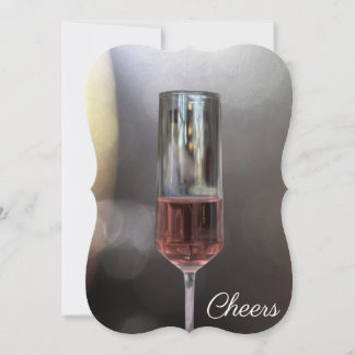 Invitación de foto de copa de vino