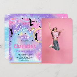 Invitación de foto de cumpleaños con salto