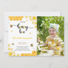 Invitación de foto de cumpleaños de abeja