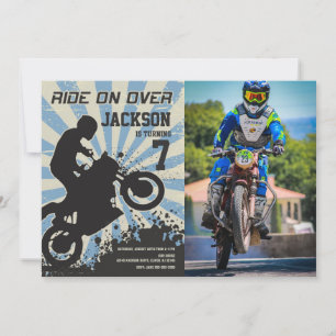 Invitación de foto de cumpleaños de bicicleta de c