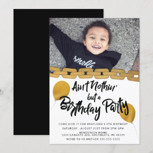 Invitación de foto de cumpleaños de Hip Hop