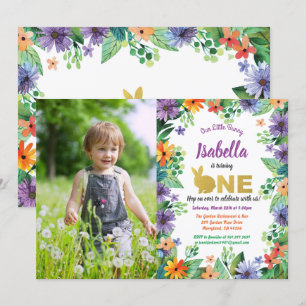 invitación de foto de cumpleaños de Pascua