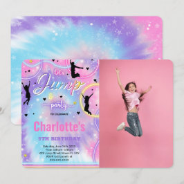 Invitación de foto de cumpleaños de salto