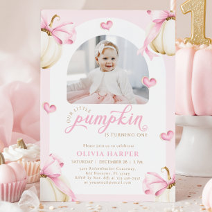 Invitación de foto de cumpleaños número 1 de Littl