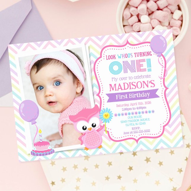Invitación de Foto de Cumpleaños número 1 de Niña  (Subido por el creador)