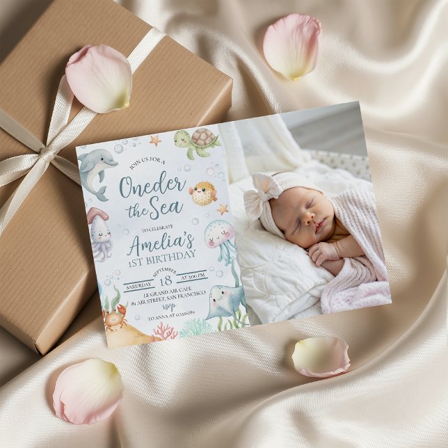 Invitación de foto de cumpleaños número 1 de Ocean (Subido por el creador)