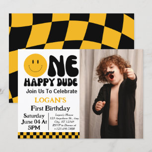 Invitación de foto de cumpleaños número 1 de One H