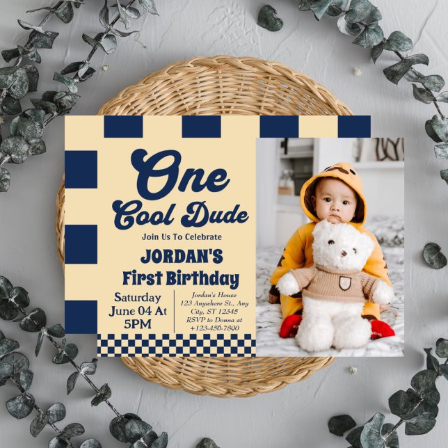 Invitación de foto de cumpleaños número 1 de un ch (Subido por el creador)