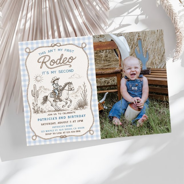 Invitación de foto de cumpleaños número 2 de vaque (Subido por el creador)