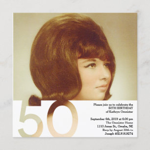 Invitación de foto de cumpleaños número 50 - 5.25 