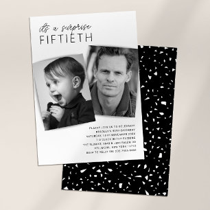Invitación de foto de cumpleaños número 50 Entonce