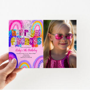 Invitación de Foto de Cumpleaños Número 5 de Su Al
