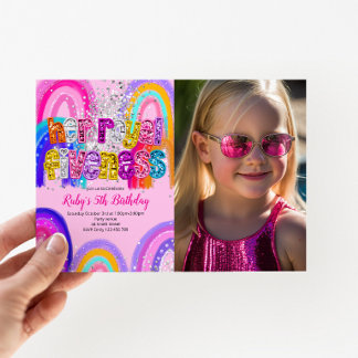 Invitación de Foto de Cumpleaños Número 5 de Su Al