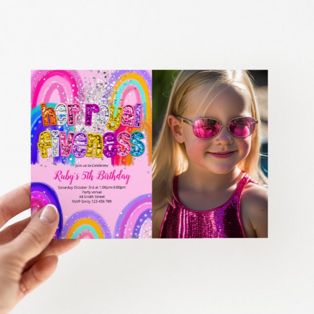 Invitación de Foto de Cumpleaños Número 5 de Su Al (Subido por el creador)