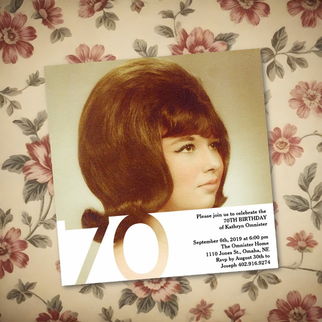 Invitación de foto de cumpleaños número 70 - 5.25  (Subido por el creador)