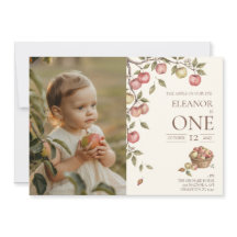 Invitación De Foto De Cumpleaños Número Uno Apple