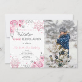 Invitación de foto de cumpleaños número uno con te