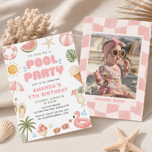 Invitación de foto de cumpleaños para fiesta de ve