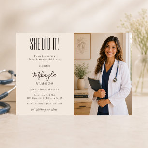 Invitación de Foto de Doctor Elegante