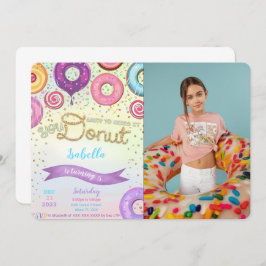 Invitación de foto de donut
