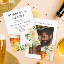 Invitación de foto de ducha de parejas Burbujas y 
