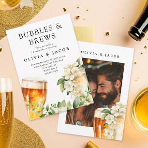 Invitación de foto de ducha de parejas Burbujas y 