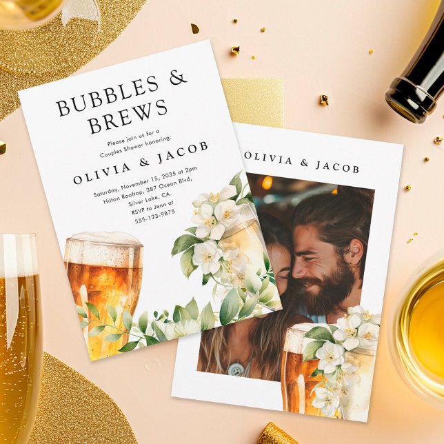 Invitación de foto de ducha de parejas Burbujas y  (Subido por el creador)