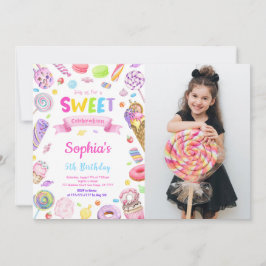 Invitación de foto de dulces