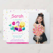 Invitación de foto de dulces