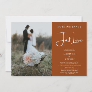 Invitación de Foto de Elopement Nothing Fancy Just