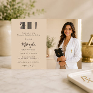 Invitación de Foto de Farmacéutico Elegante