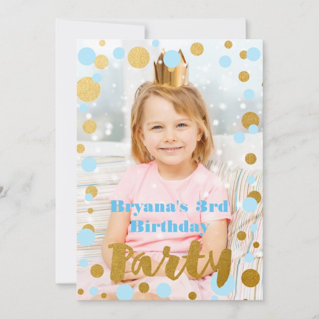 Invitación de foto de fiesta de cumpleaños con pun (Anverso)