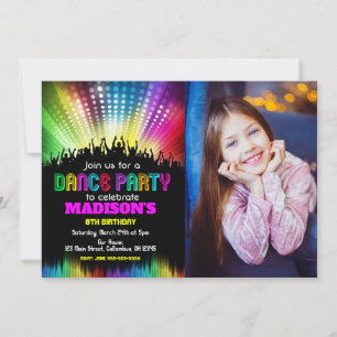 Invitación de foto de fiesta de cumpleaños de bail
