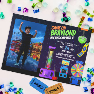 Invitación de foto de fiesta de cumpleaños en la s