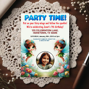 Invitación de foto de fiesta de cumpleaños encanta