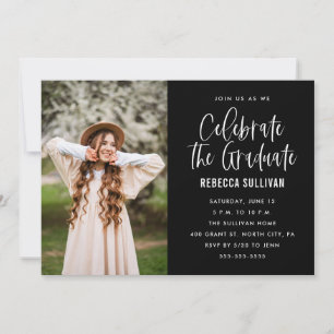 Invitación de foto de fiesta de graduación con gui