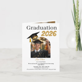 Invitación de foto de fiesta de graduación persona