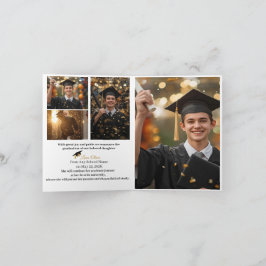 Invitación de foto de fiesta de graduación persona