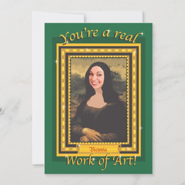 Invitación de foto de fiesta de pintura con marco  (Anverso)